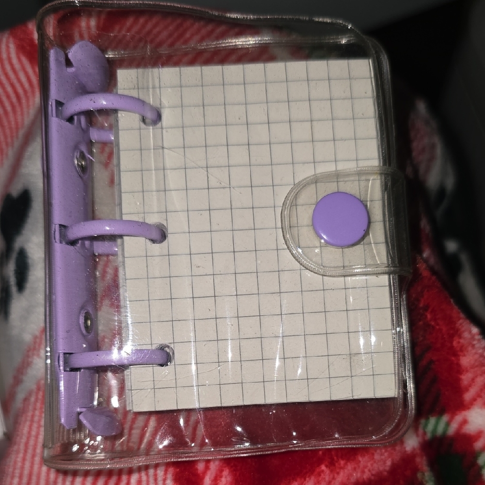 Mini Purple Binder with Grid Paper